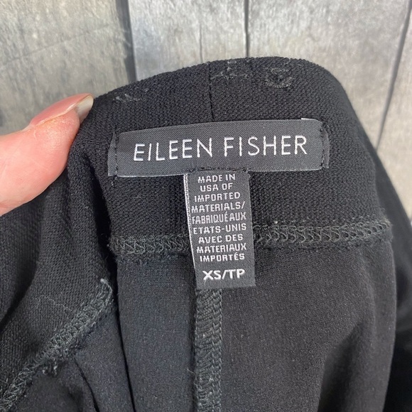 Eileen Fisher Washable Stretch Crepe Pant in Black Size Small. - Picture 8 of 13